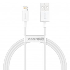 Laidas USB - iPhone (lightning 8pin) 2.4A 1m baltas (white) Baseus CALYS-A02